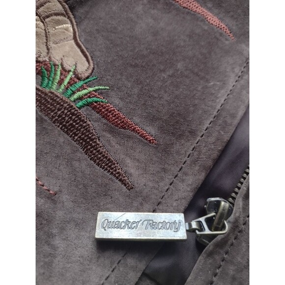 Vintage Quaker Factory Safari  Elephant Suede Leather Jacket New with tags! - Picture 7 of 7